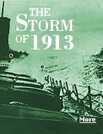 Between Nov. 7 and Nov. 10, 1913, hurricane force winds, blizzard conditions and 35-foot waves battered the Great Lakes. More than 250 people lost their lives with 12 major shipwrecks.